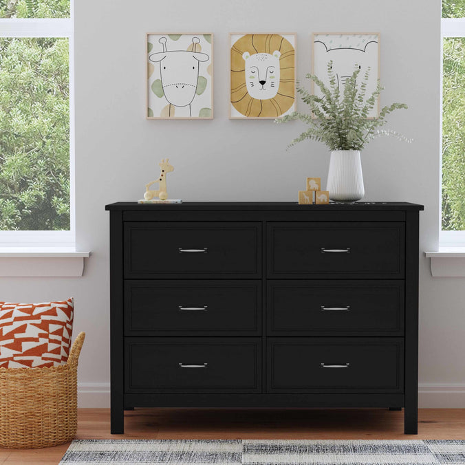 M12826E,DaVinci,Charlie 6-Drawer Double Dresser in Ebony