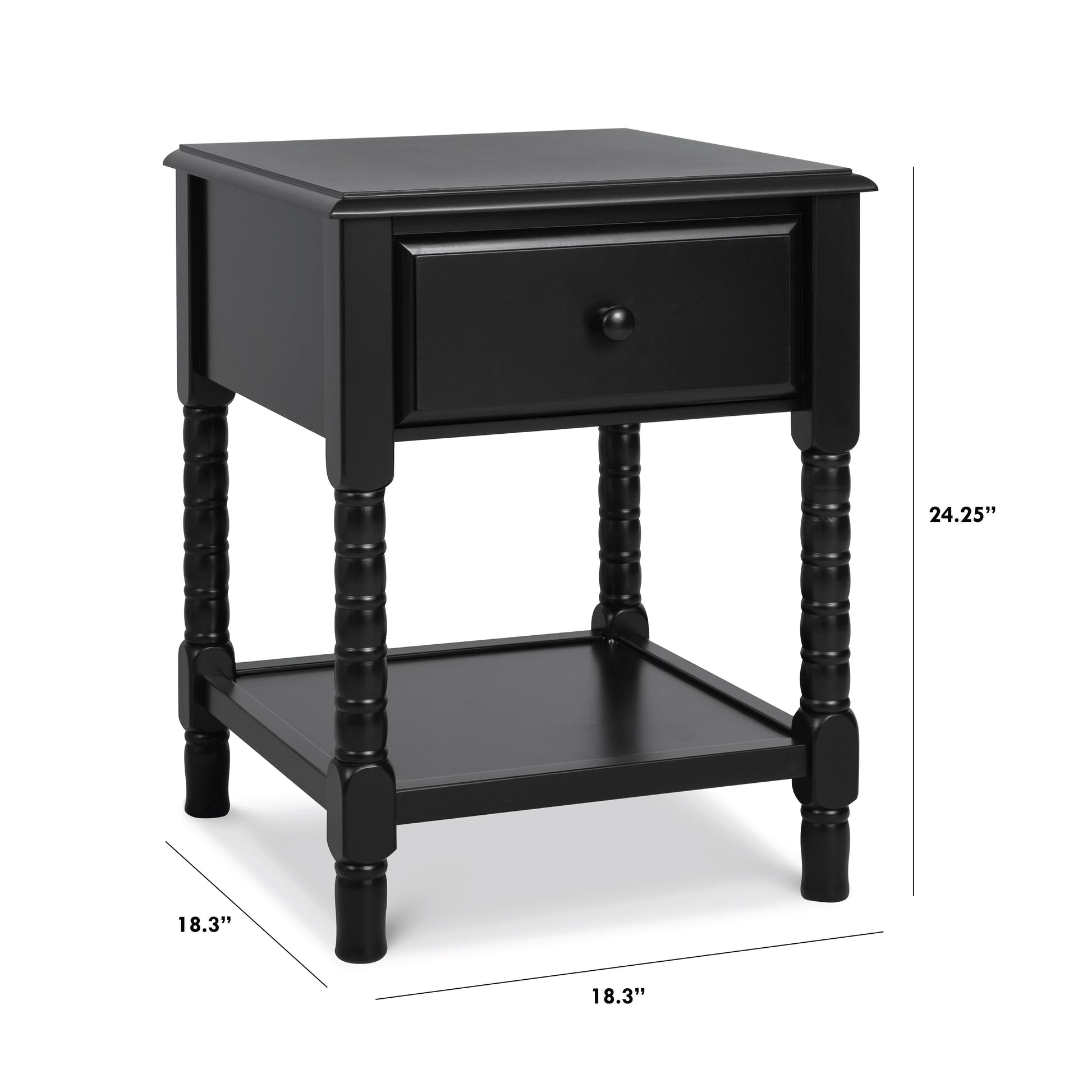 M7360E,DaVinci,Jenny Lind Spindle Nightstand in Ebony