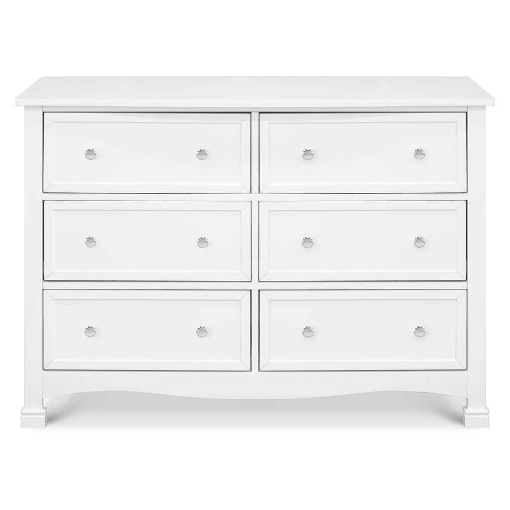 M5529W,Kalani 6-Drawer Double Wide Dresser in White Finish