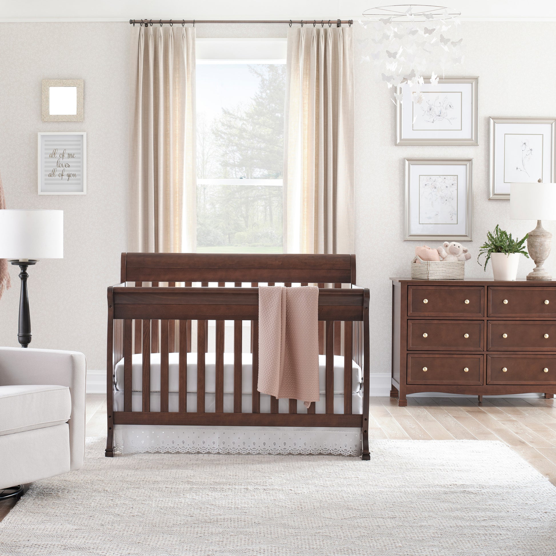 M5501Q,DaVinci,Kalani 4-in-1 Convertible Crib in Espresso Finish