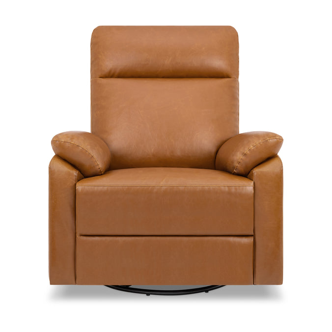 M24387VTL,DaVinci,Suzy Swivel Recliner in Vegan Tan Leather