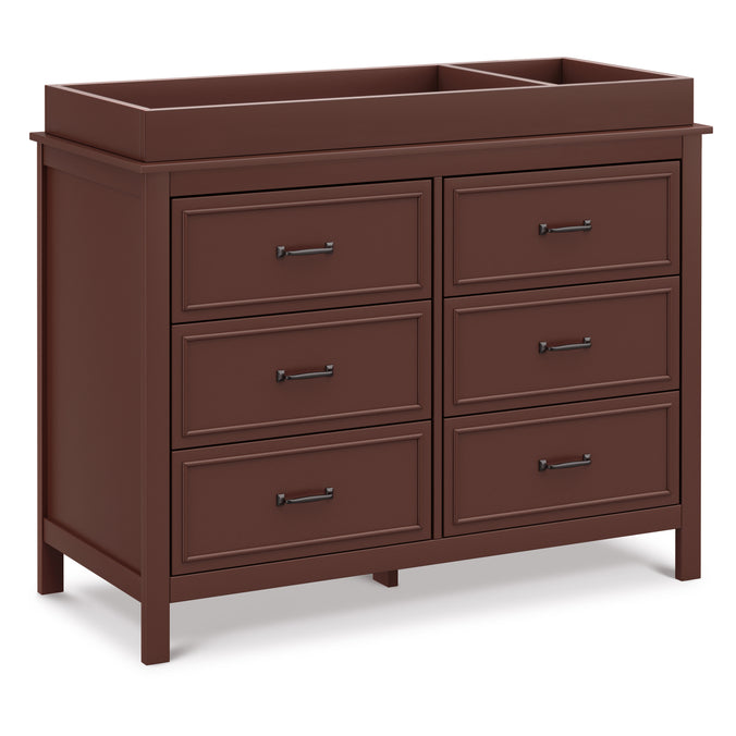 M12826CR,DaVinci,Charlie 6-Drawer Double Dresser in Crimson