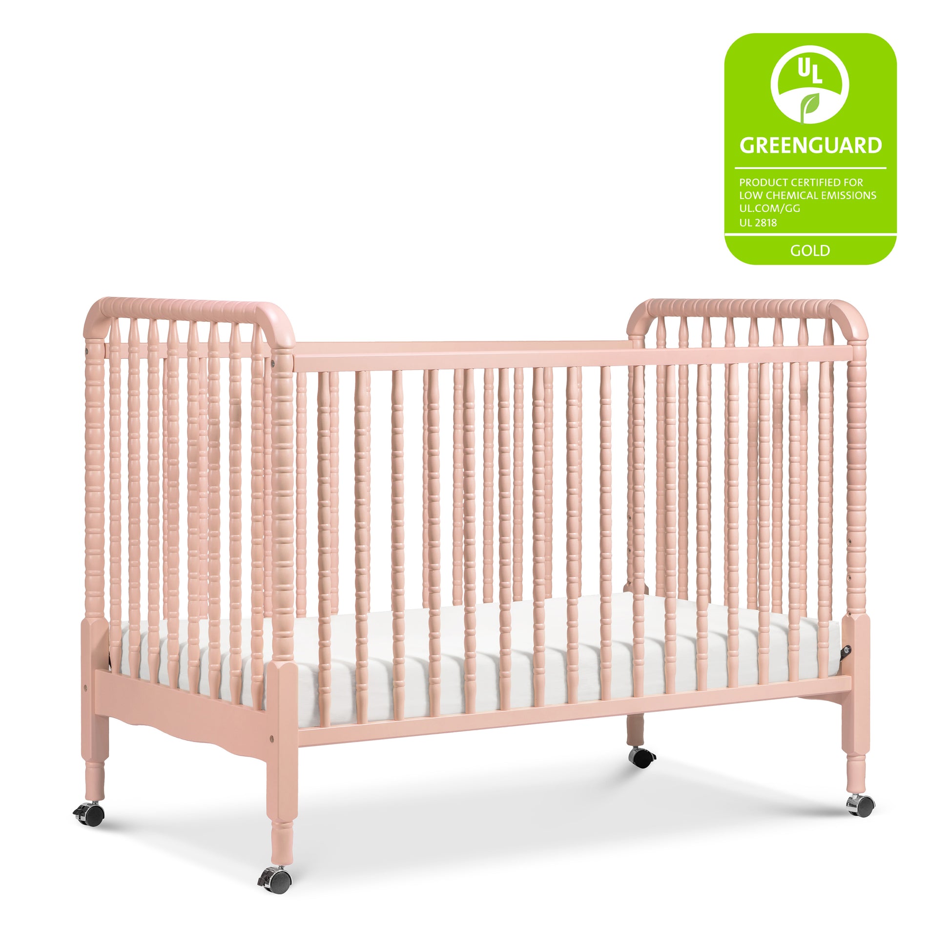 M7391BL,DaVinci,Jenny Lind Stationary Crib in Blush Pink Finish