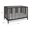 M3801E,DaVinci,Union 4-in-1 Convertible Crib in Ebony Black Finish