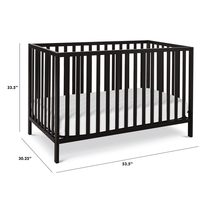 M3801E,DaVinci,Union 4-in-1 Convertible Crib in Ebony Black Finish