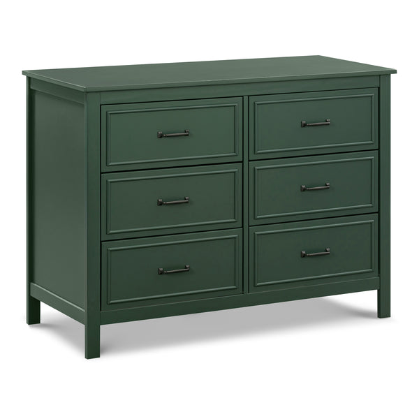 M12826G,Charlie 6-Drawer Double Dresser in Grey Forest Green