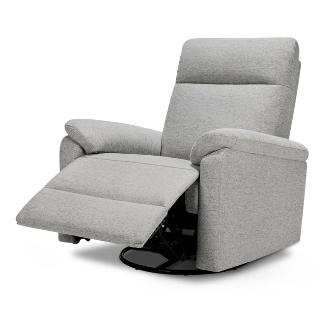 M24388FTG,DaVinci,Suzy Electronic Swivel Recliner in Frost Grey