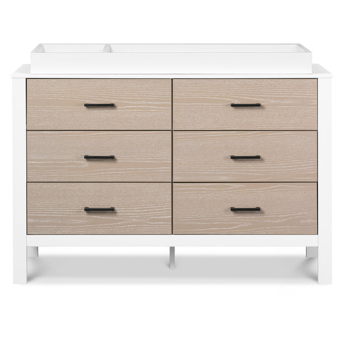 F23226WCWD,Carter's,Radley 6-Drawer Dresser in White & Coastwood