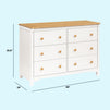 M27226RWHY,DaVinci,Shea 6-Drawer Dresser in Warm White and Honey