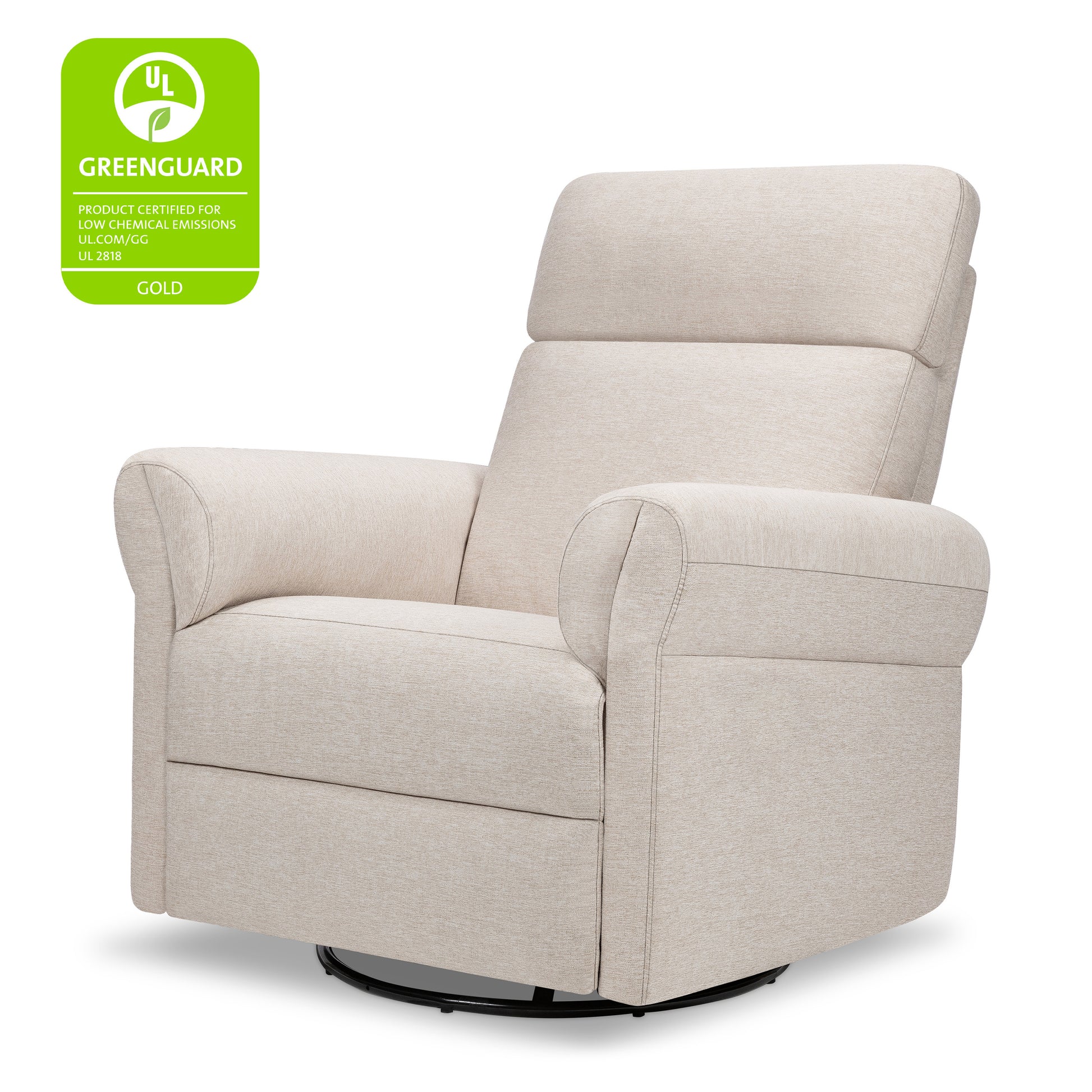 M24386BH,DaVinci,Suzy Flex Swivel Recliner w/ Adj. Arms & Headrest in Beach
