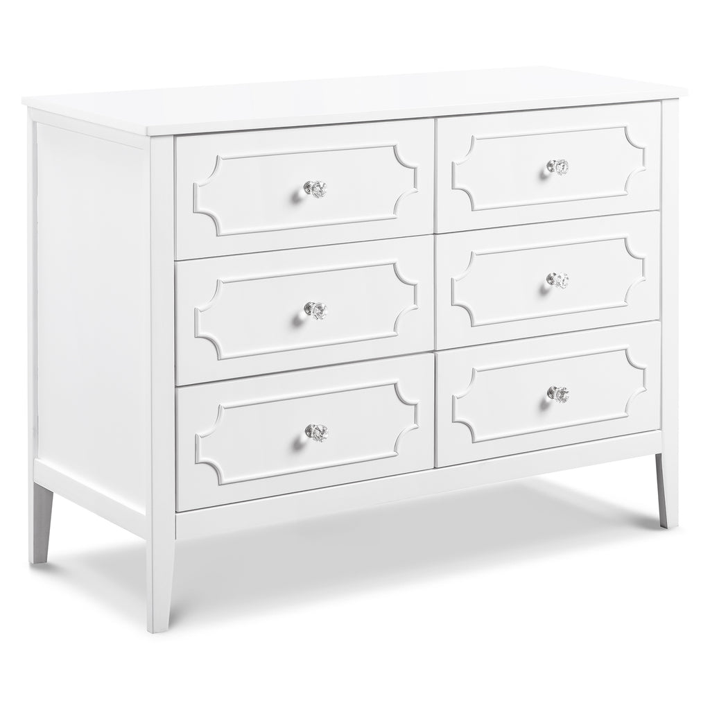 M11426W,Chloe Regency 6-Drawer Dresser in White