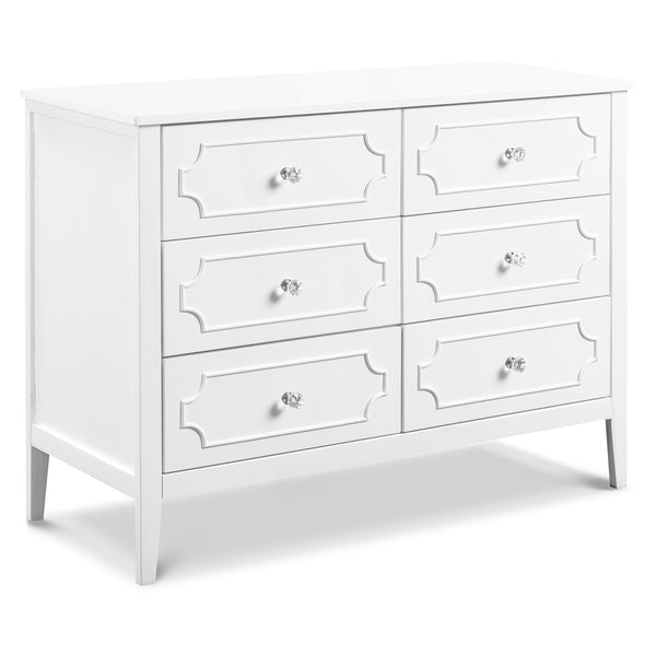M11426W,Chloe Regency 6-Drawer Dresser in White White