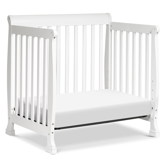 M5598W,DaVinci,Kalani 4-in-1 Convertible Mini Crib in White Finish