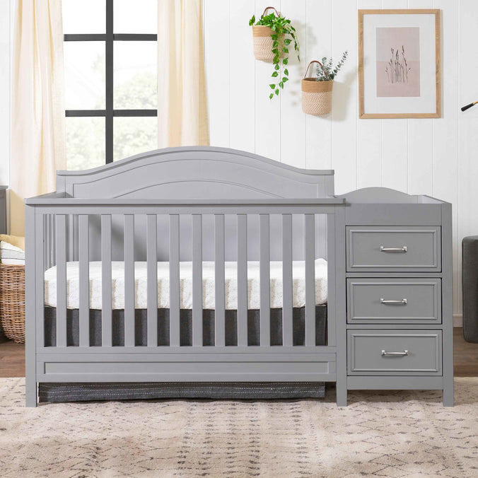 M12891G,DaVinci,Charlie 4-in-1 Convertible Crib & Changer in Grey