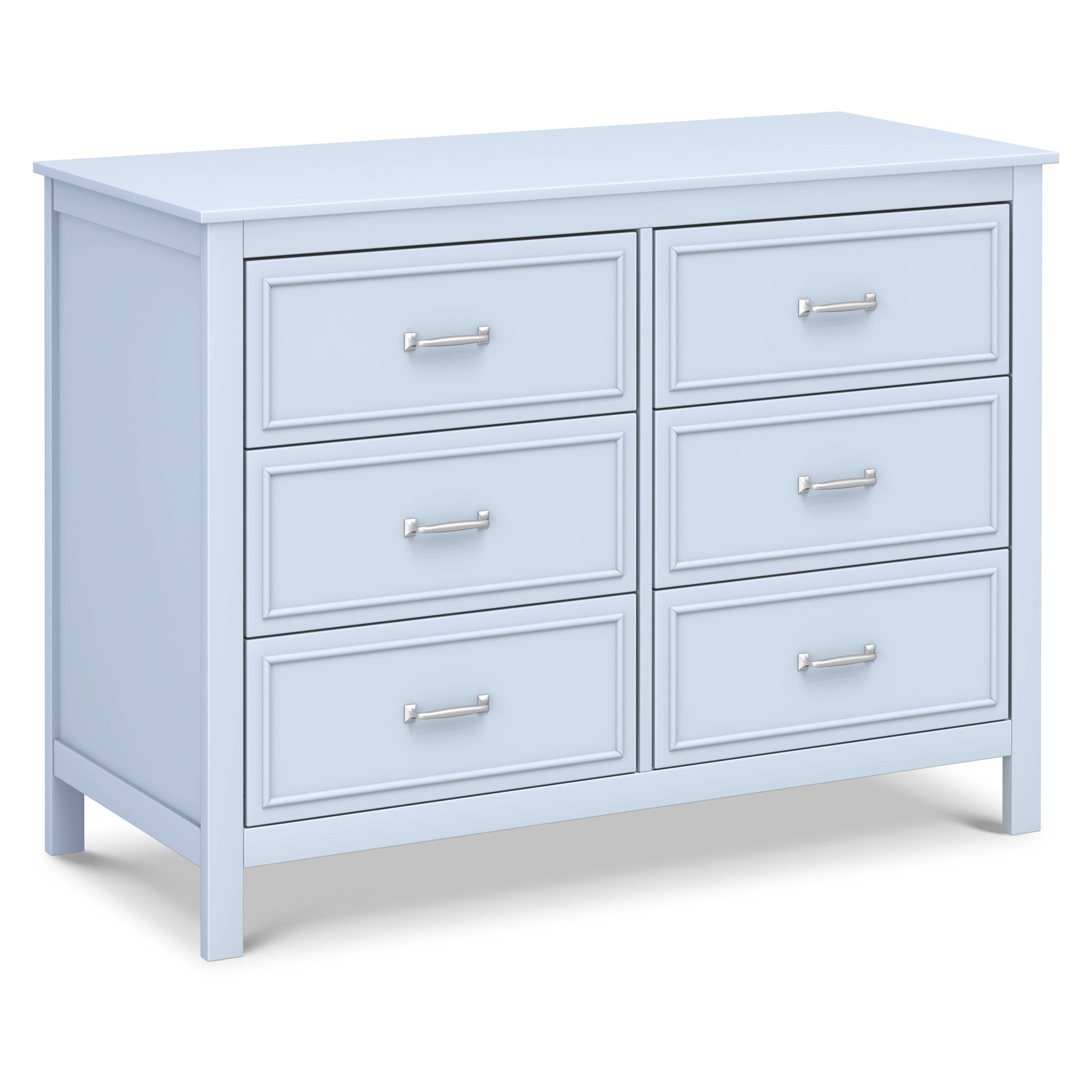 M12826PB,DaVinci,Charlie 6-Drawer Double Dresser in Powder Blue