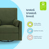 F24687PFGL,Carter's,Ethan Swivel Recliner in Performance Forest Green Linen