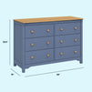 M27226CVBHY,DaVinci,Shea 6-Drawer Dresser in Cove Blue and Honey