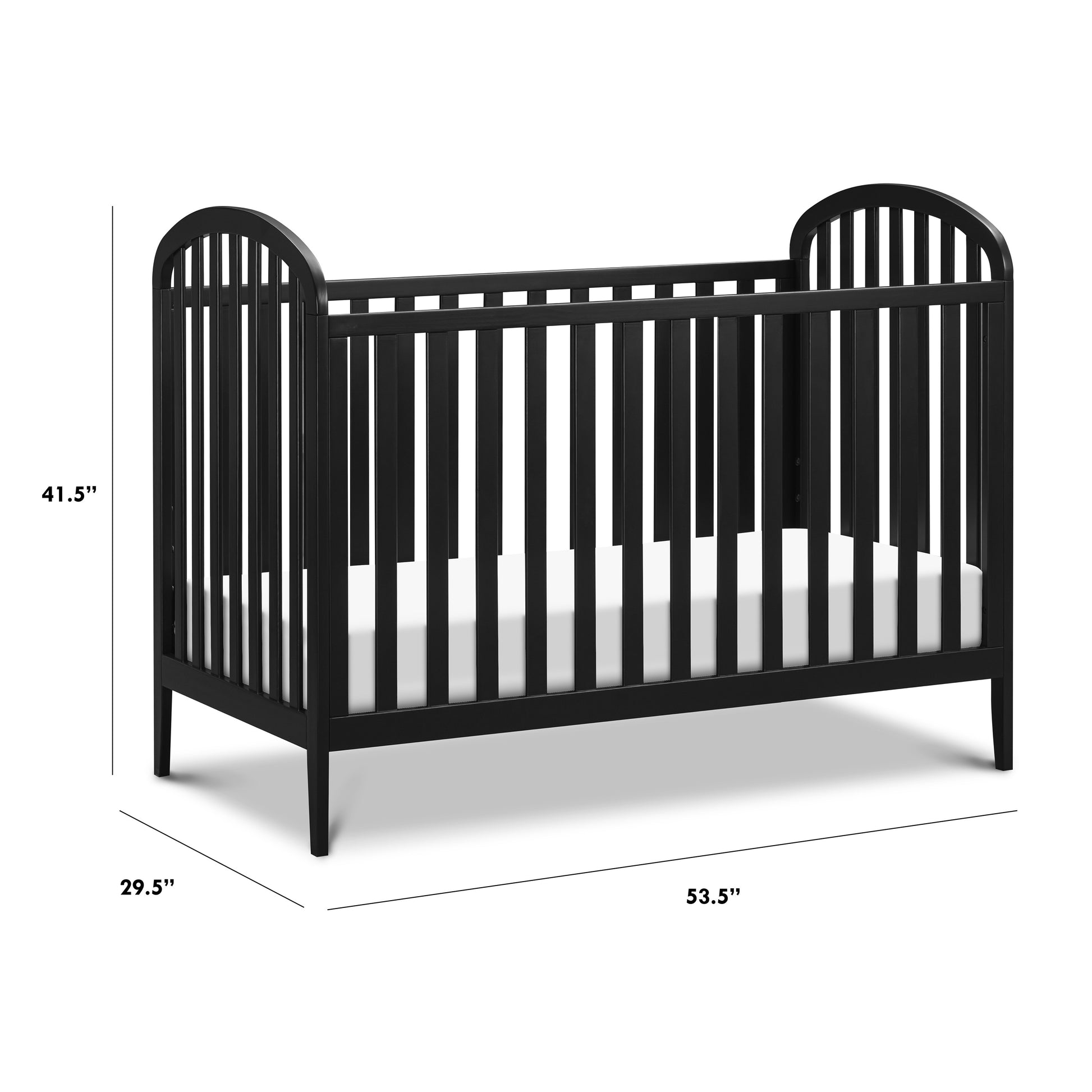 M23901E,DaVinci,Beau 3-in-1 Convertible Crib in Ebony