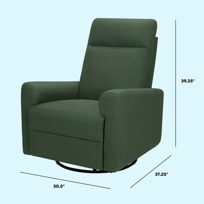 M29987PNG,DaVinci,Erin Recliner and Swivel Glider in Pine Green