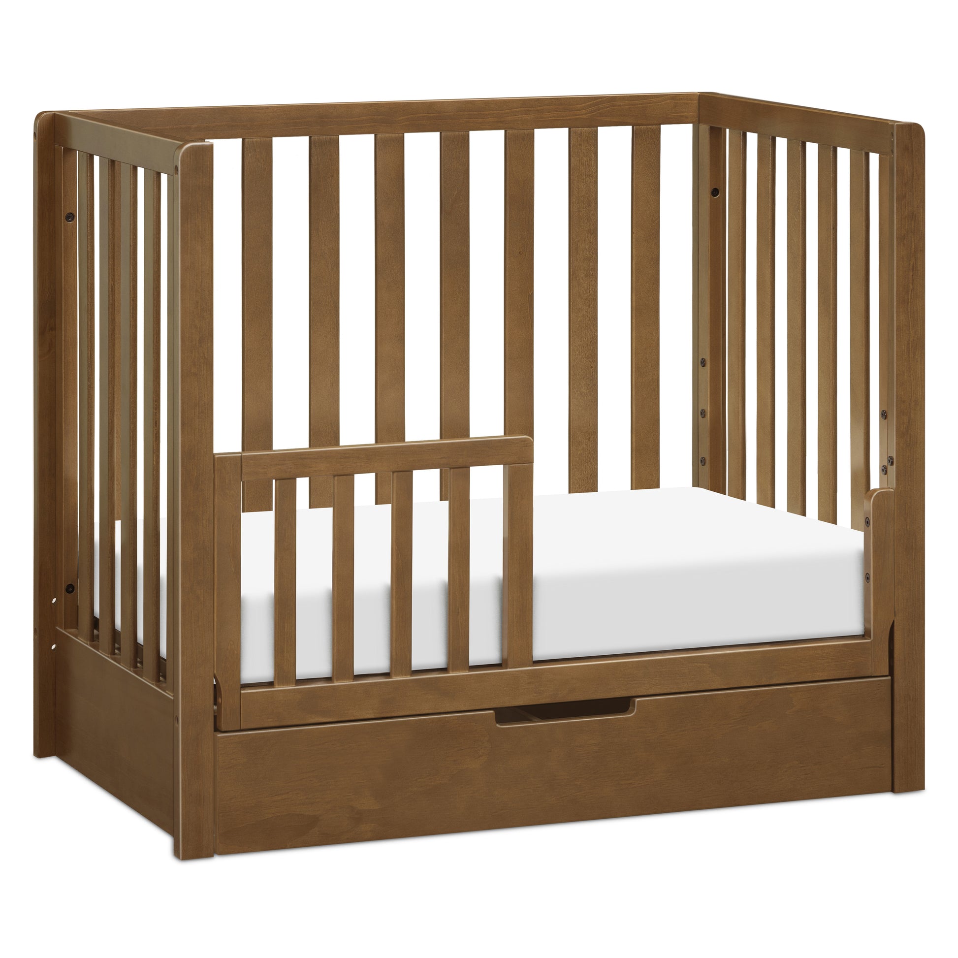 F11981L,Carter's,Colby 4-in-1 Convertible Mini Crib w/ Trundle in Walnut