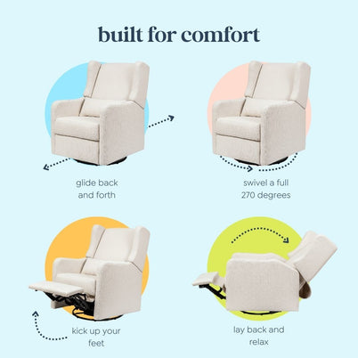 F19587PCM,Carter's,Arlo Recliner and Swivel Glider in Performance Cream Linen