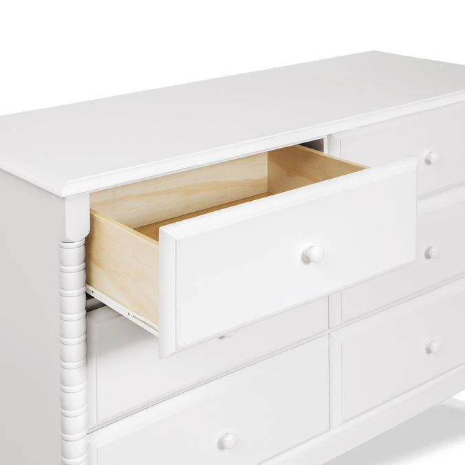 M7326W,DaVinci,Jenny Lind Spindle 6-Drawer Dresser in White