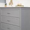 M12823G,DaVinci,Charlie 3-Drawer Dresser in Grey