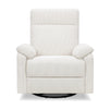 M24387FCS,DaVinci,Suzy Swivel Recliner in Fog Chatham Stripe Performance Eco-Weave