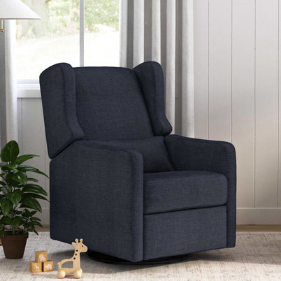 F19587PNL,Carter's,Arlo Recliner and Swivel Glider in Performance Navy Linen