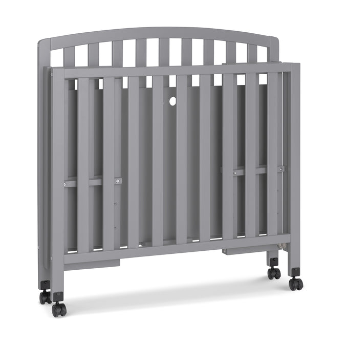 M18198G,DaVinci,Dylan Folding Portable 3-in-1 MiniCrib and TwinBed in Grey