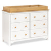 M27226RWHY,DaVinci,Shea 6-Drawer Dresser in Warm White and Honey