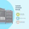 M12891G,DaVinci,Charlie 4-in-1 Convertible Crib & Changer in Grey