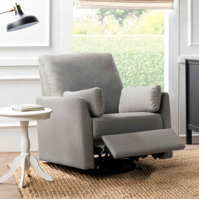 F24687PFTGRY,Carter's,Ethan Swivel Recliner in Performance Grey Linen