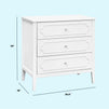 M11423W,DaVinci,Chloe Regency 3-Drawer Dresser in White