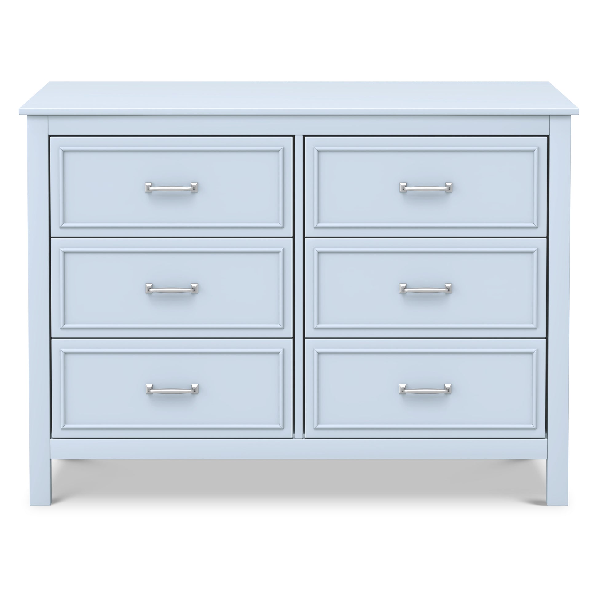 M12826PB,DaVinci,Charlie 6-Drawer Double Dresser in Powder Blue