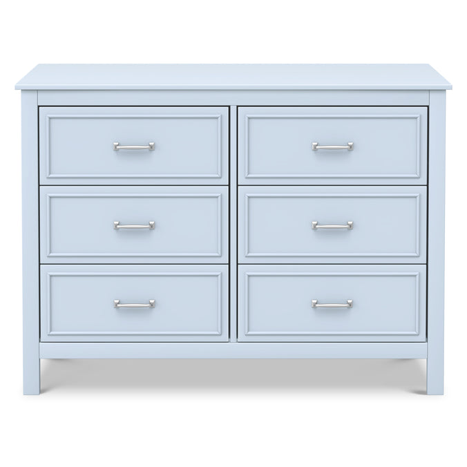 M12826PB,DaVinci,Charlie 6-Drawer Double Dresser in Powder Blue