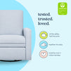 M19387PCET,DaVinci,Penny Swivel Recliner in Performance Chambray Eco-Twill