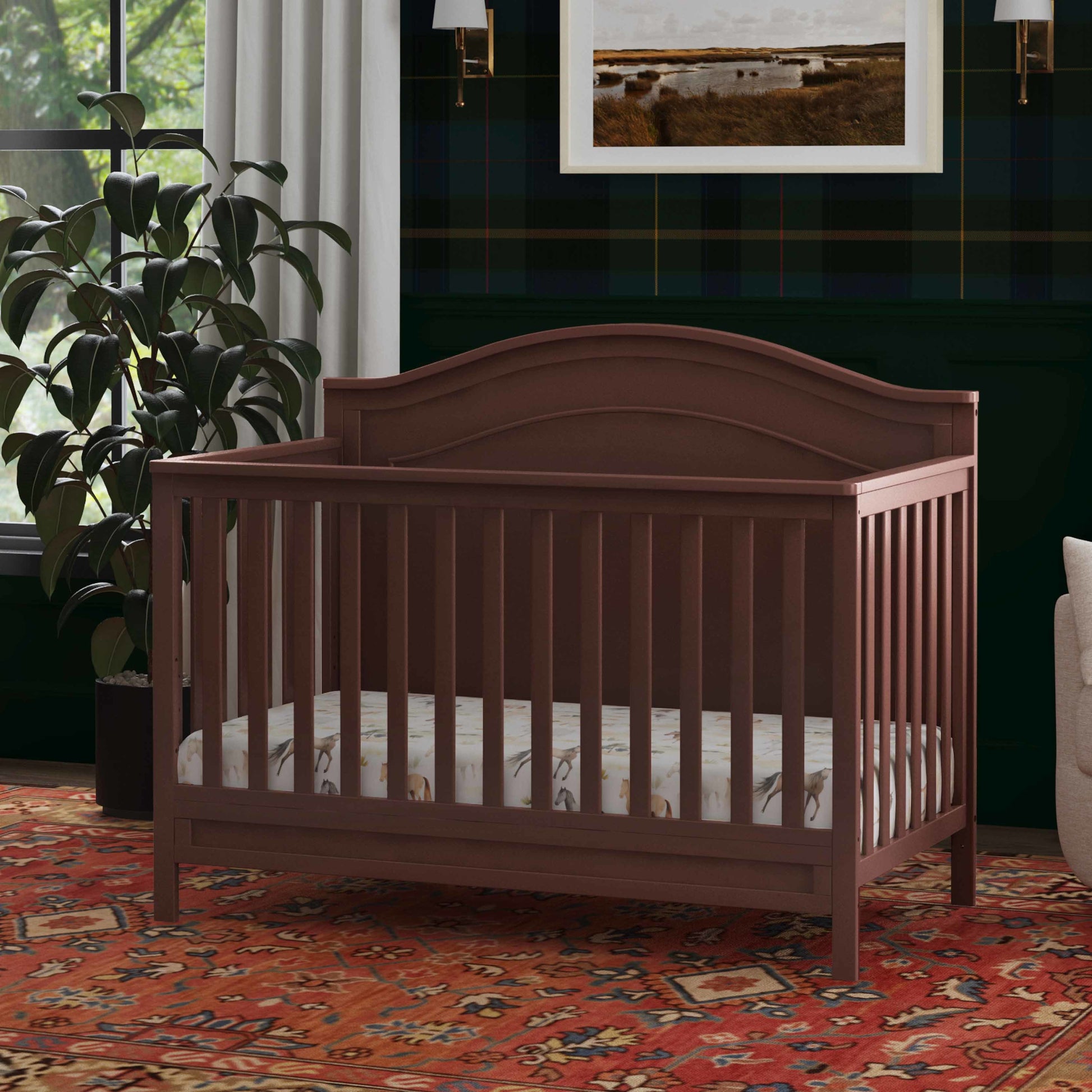 M12801CR,DaVinci,Charlie 4-in-1 Convertible Crib in Crimson