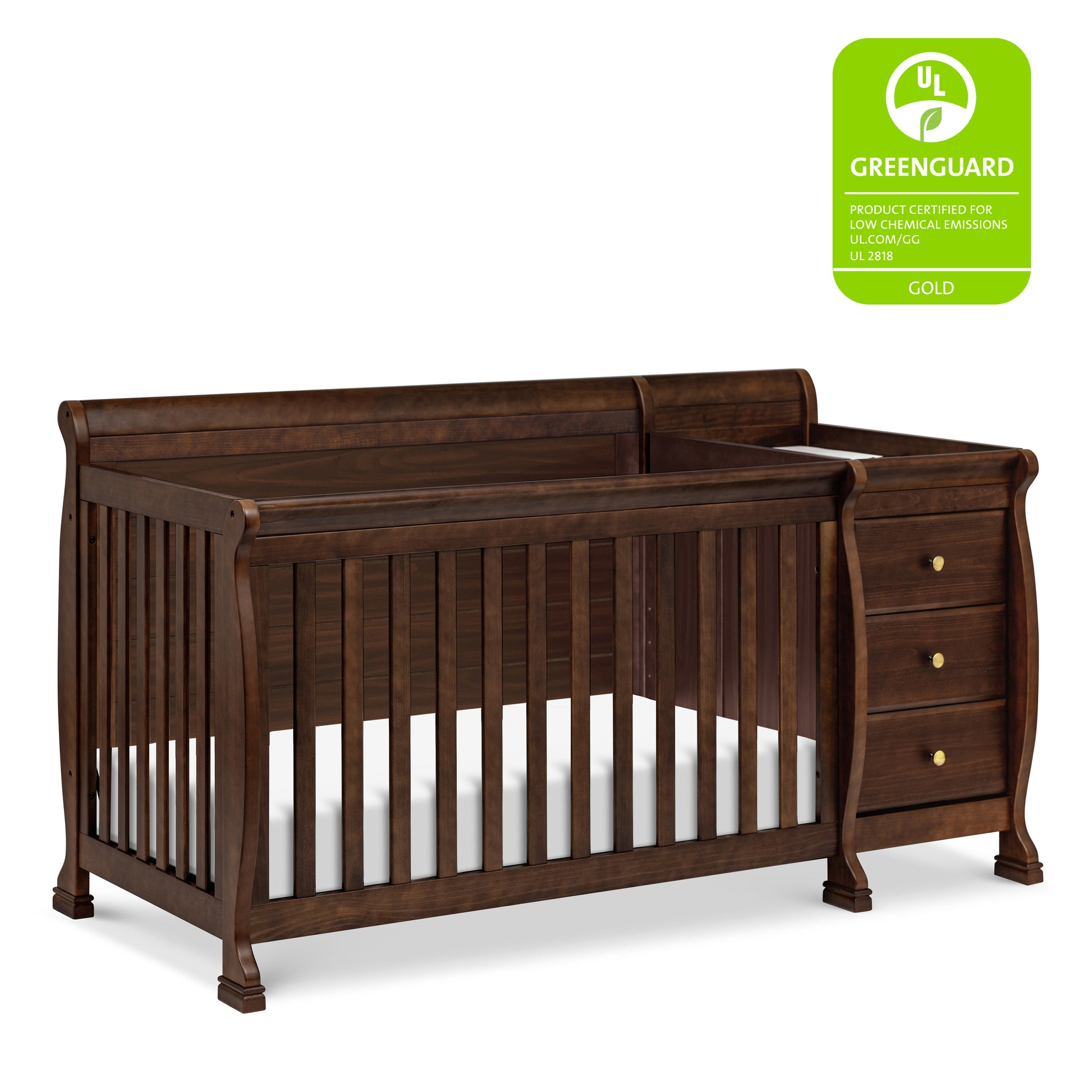 M5582Q,DaVinci,Kalani 4-in-1 Convertible Crib & Changer in Espresso