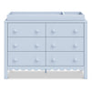 M27826PB,Sammy Scallop 6-Drawer Dresser in Powder Blue