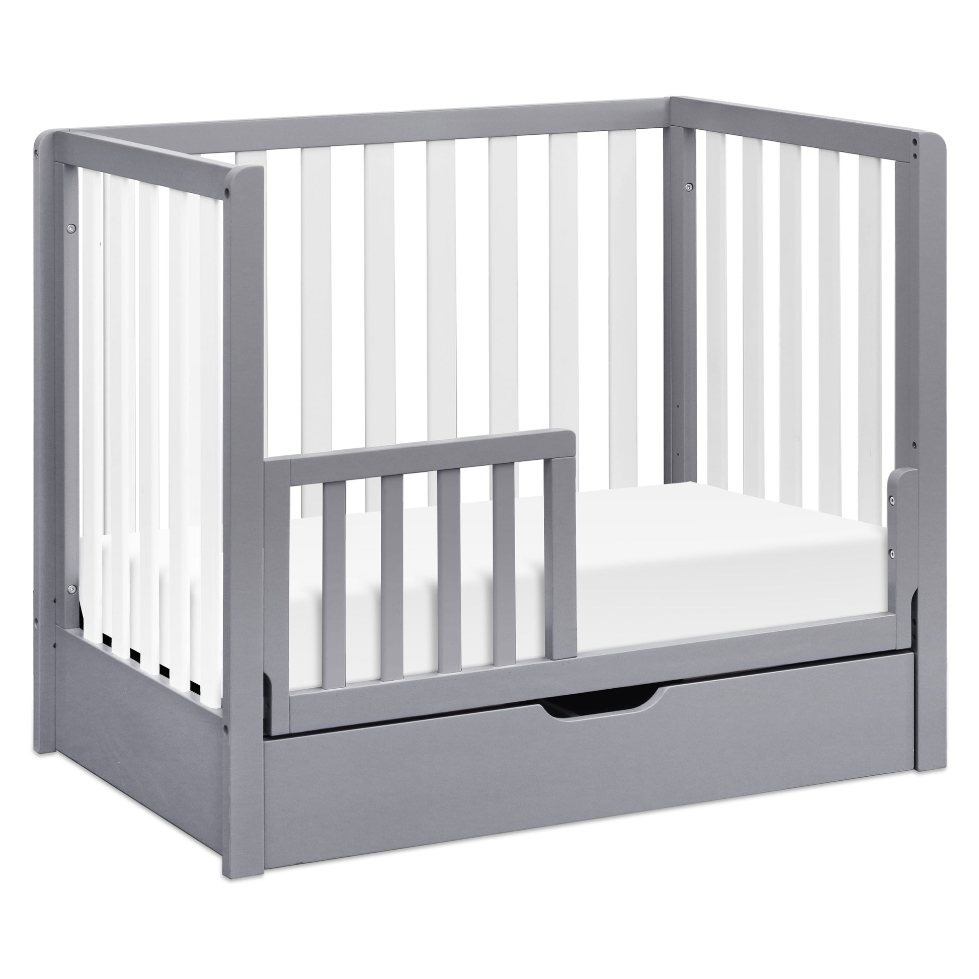 F11981GW,Carter's,Colby 4-in-1 Convertible Mini Crib w/ Trundle in Grey and White