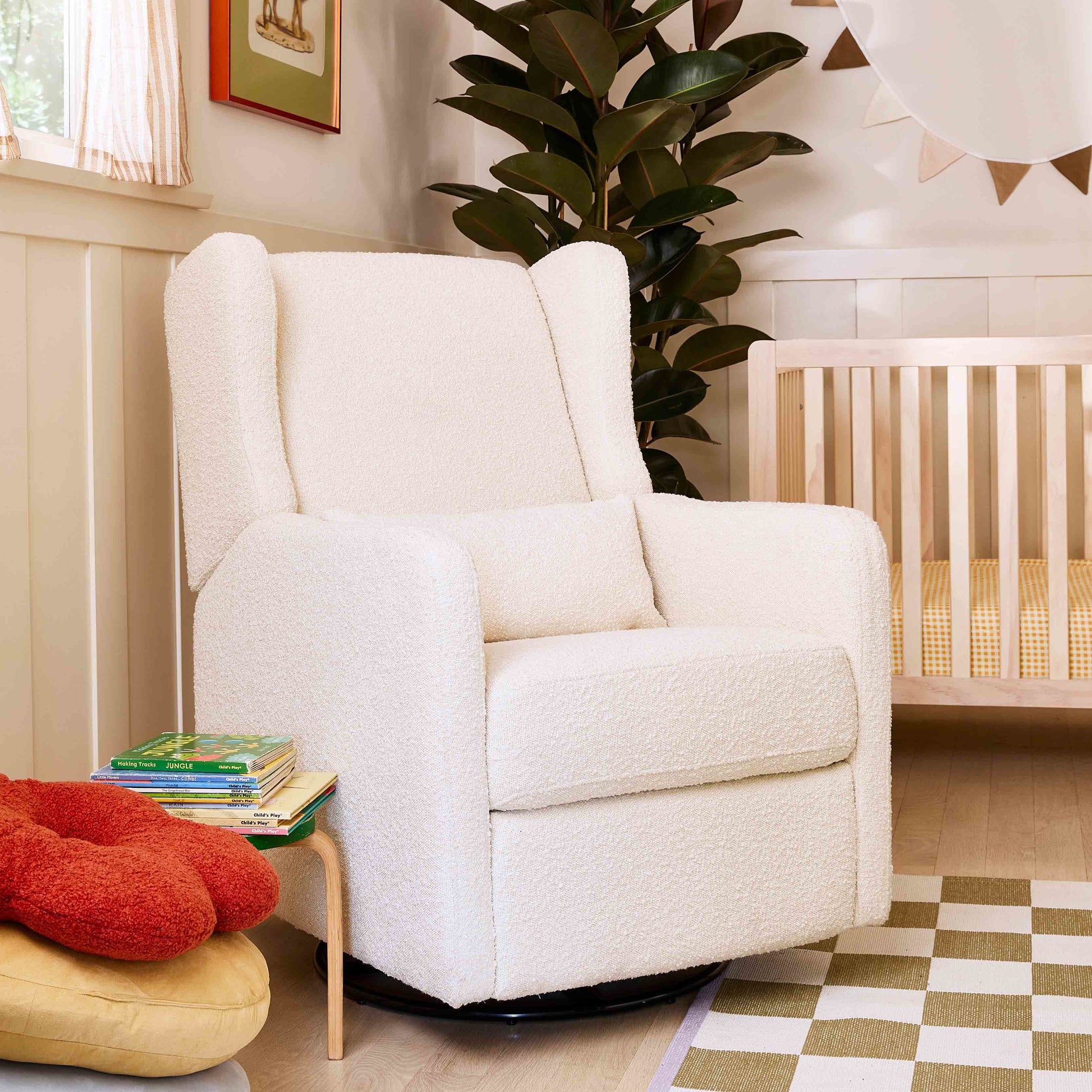 F19587WB,Carter's,Arlo Recliner and Swivel Glider in Ivory Boucle