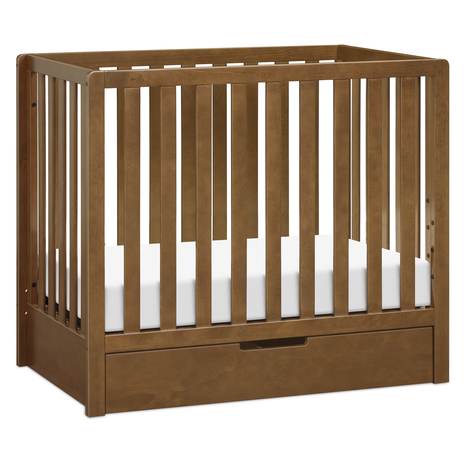 F11981L,Carter's,Colby 4-in-1 Convertible Mini Crib w/ Trundle in Walnut