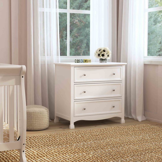 M5523W,DaVinci,Kalani 3-Drawer Dresser in White Finish