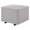 M13985GCM,DaVinci,Davinci Universal Gliding Ottoman in Grey Finish with Cream Piping