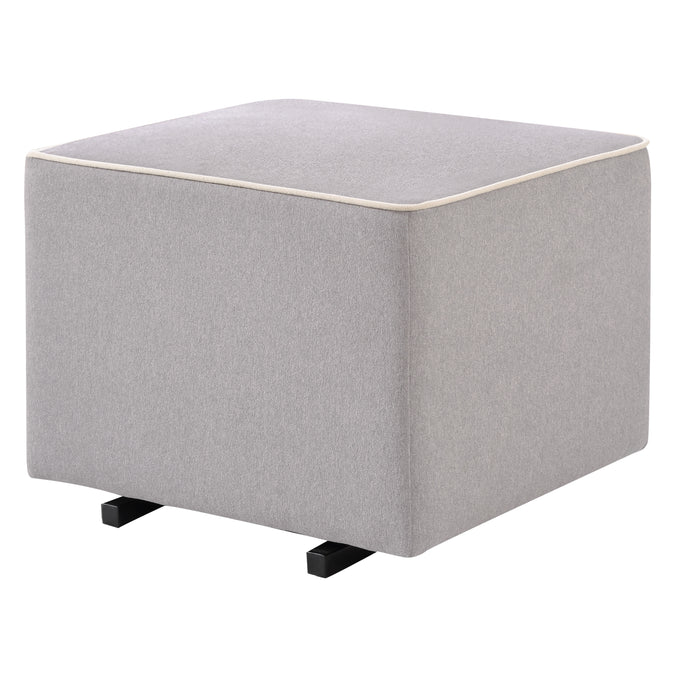 M13985GCM,DaVinci,Davinci Universal Gliding Ottoman in Grey Finish with Cream Piping