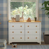 M27226RWHY,DaVinci,Shea 6-Drawer Dresser in Warm White and Honey