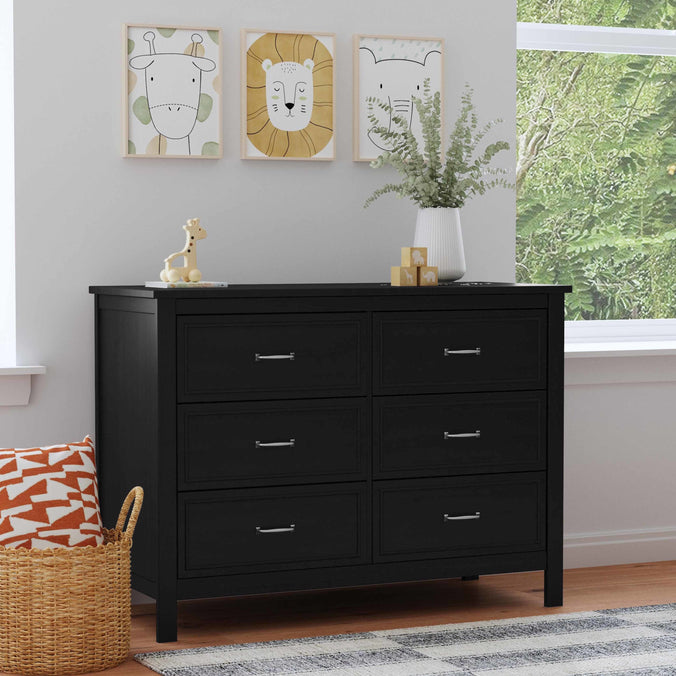 M12826E,DaVinci,Charlie 6-Drawer Double Dresser in Ebony