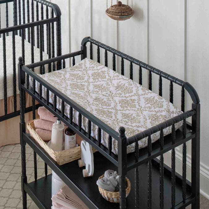 M0302EP,DaVinci,Jenny Lind Changing Table in Ebony Finish