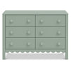 M27826LS,DaVinci,Sammy Scallop 6-Drawer Dresser in Light Sage